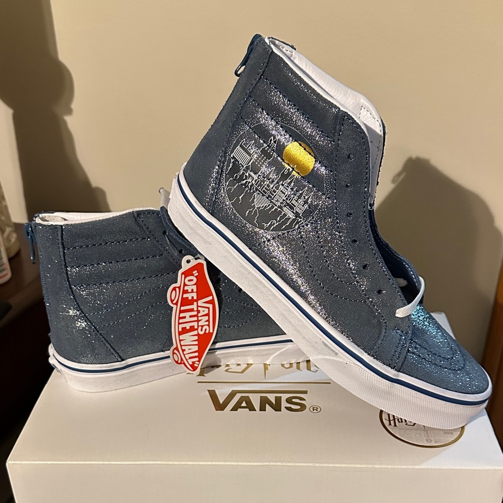 NWT Kids Vans Harry Potter Glittery Blue High-Tops